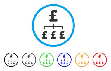 Lirası hiyerarşi yuvarlak simge