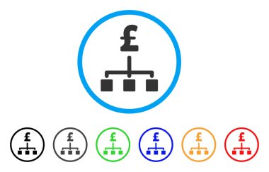 Lirası hiyerarşi yuvarlak simge