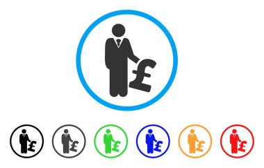 Lirası yatırımcı yuvarlak simge