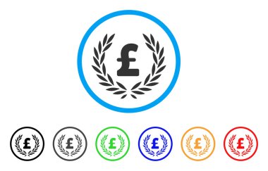 Simge Lirası defne çelengi yuvarlak