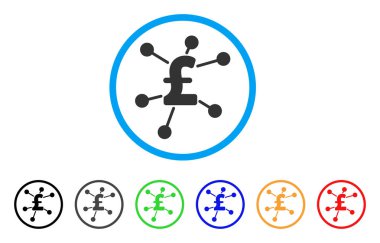 Lirası Linkler yuvarlak simge