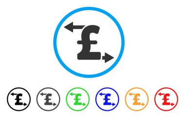 Pound ödeme yuvarlak simge