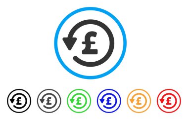 Lirası indirim yuvarlak simge