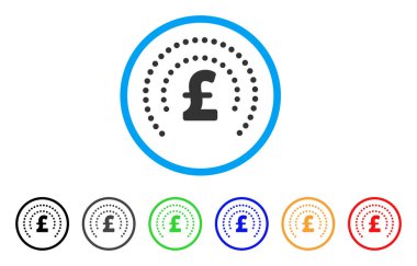 Lirası küre kalkan yuvarlak simgesi