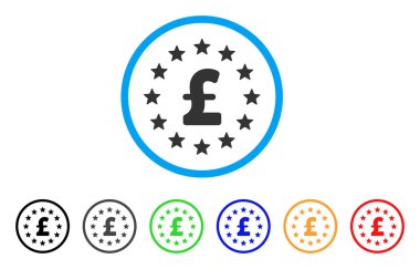 Lirası yuvarlak simge yıldız