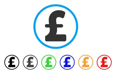 Pound Sterling yuvarlak simge