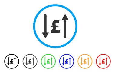 Lirası takas yuvarlak simge