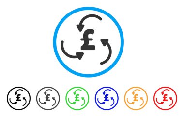 Lirası girdap yuvarlak simge