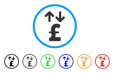 Lirası hareketleri yuvarlak simge