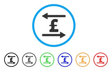 Lirası hareketleri yuvarlak simge