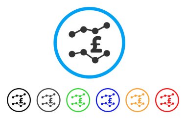 Lirası eğilimleri yuvarlak simge