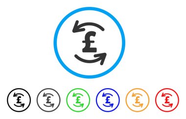 Lirası denge yuvarlak simge Yenile