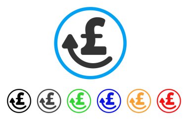 Lirası yuvarlak simge ödemek