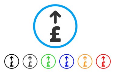 Lirası yuvarlak simge göndermek