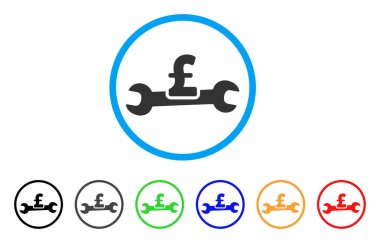 Yuvarlak simge hizmet Lirası maliyet