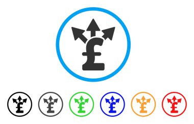 Split Pound ödeme yuvarlak simge