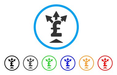 Split Pound ödeme yuvarlak simge