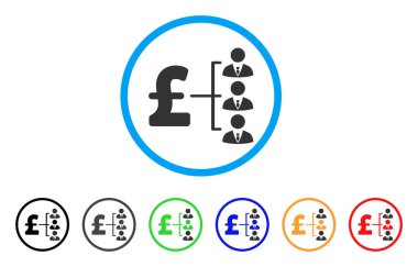 Personel ödeme yuvarlak simge Pound