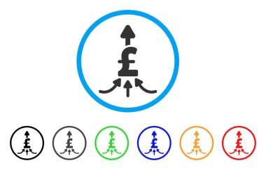 Pound ödeme yuvarlak simge birleştirmek