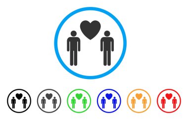 Eşcinsel aşık simgesi yuvarlak