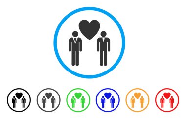 Eşcinsel aşık simgesi yuvarlak