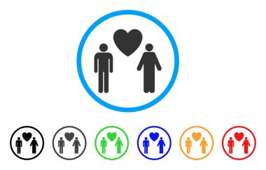 Eşcinsel aşık simgesi yuvarlak