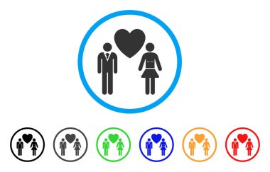 Aşk kişi yuvarlak simge