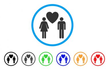 Aşk kişi yuvarlak simge