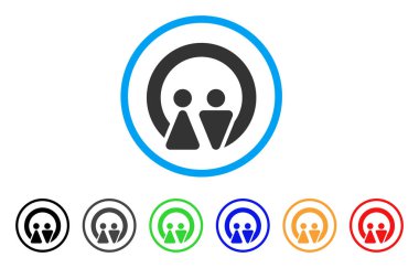 Evlilik yuvarlak simge