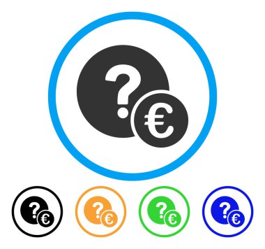 Euro denge sorgu yuvarlak simge