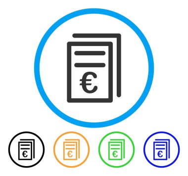 Euro yuvarlak simge faturalar