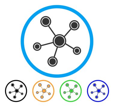 Ağ bağlantıları yuvarlak simge