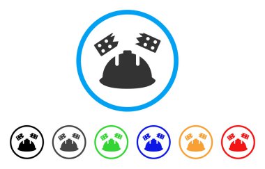 Tuğla kaza yuvarlak simge kask