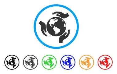 Toprak koruma yuvarlak simge