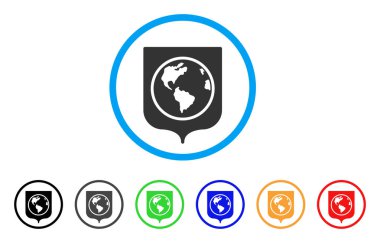 Dünya yuvarlak kalkan simgesi