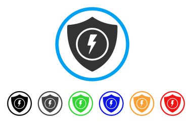 Elektrik koruma yuvarlak simge