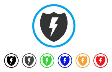 Elektrik kalkan yuvarlak simgesi