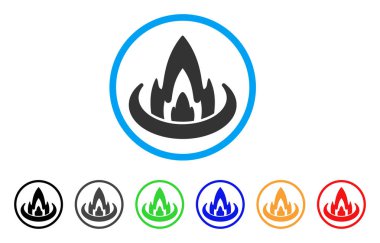 Yangın yeri yuvarlak simge