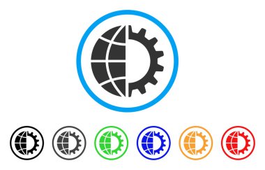 Küresel Sanayi yuvarlak simge