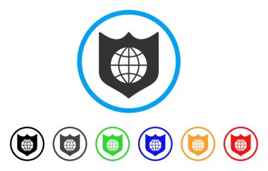 Küresel kalkan yuvarlak simgesi