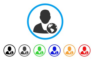 Uluslararası Yöneticisi simgesini yuvarlak