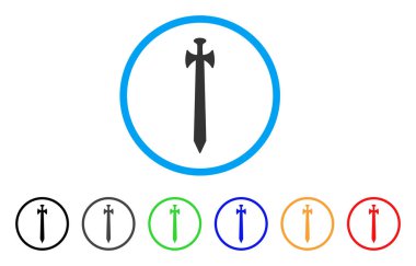 Ortaçağ kılıç yuvarlak simge