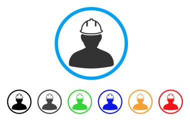 Kişi işçisi yuvarlak simge