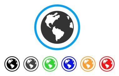 Planet Earth yuvarlak simgesini