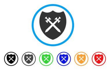 Güvenlik kalkanı yuvarlak simge