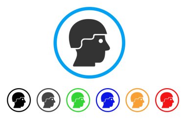 Asker kask yuvarlak simge