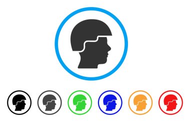 Asker kask yuvarlak simge