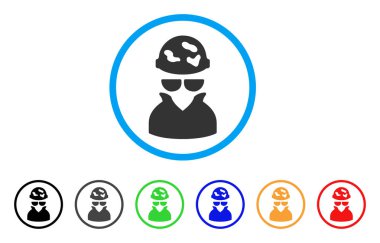 Benekli casus yuvarlak simge