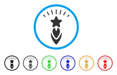 Başlangıç yıldız yuvarlak simgesi