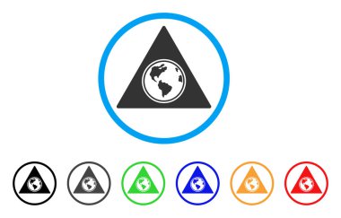 Terra üçgen yuvarlak simge